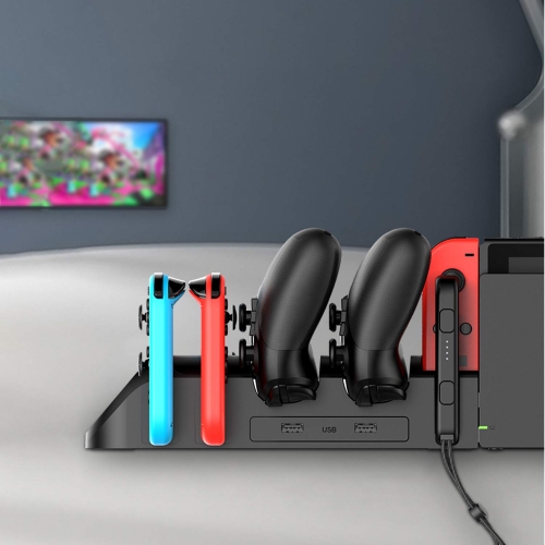 Controller Charger for Nintendo Switch, Charger for 4 Switch Joy-Con Controllers, 2 Switch Pro Controllers, 2 Joy-con Wrist