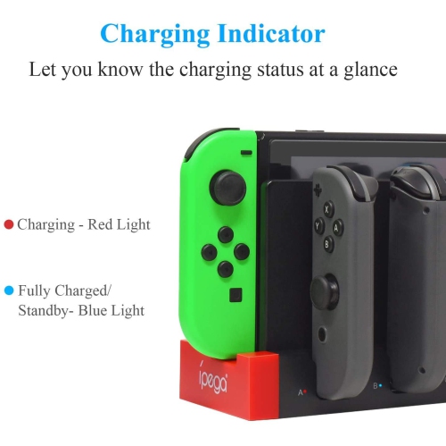 FastSnail Charger Compatible with Nintendo Switch for Joy-con Controller, Charging Dock Stand Station Base Compatible with J