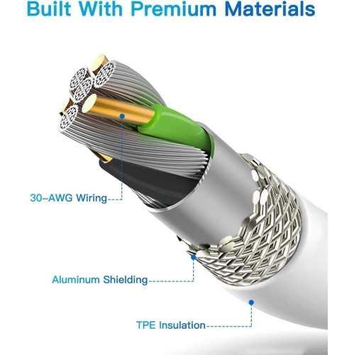 Q Lightning Cable MFi Certified, 3 Pack 3ft Lightning to USB-A Cable for iPhone Charger Compatible with iPhone 13 12 11 pro max 11 pro Xs Max XR X 8