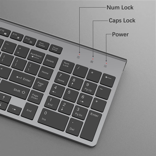Wireless Keyboard, J 2.4G Slim and Compact Wireless Keyboard for PC, Mac,iMac,Desktop, Computer, Laptop, Smart TV,Windows XP/Vista/7/8/10 by J -Black