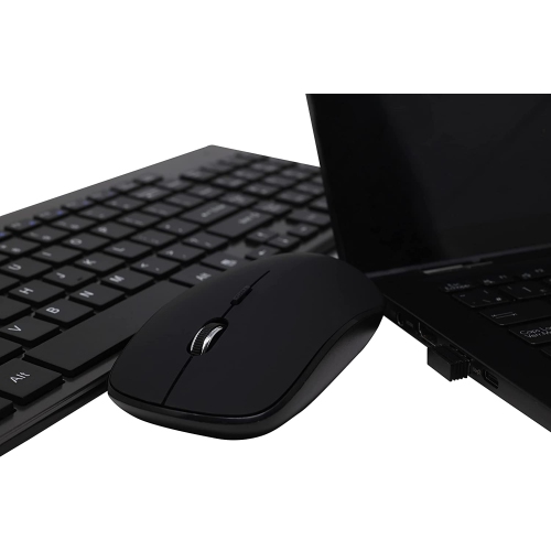 Wireless Keyboard, J 2.4G Slim and Compact Wireless Keyboard for PC, Mac,iMac,Desktop, Computer, Laptop, Smart TV,Windows XP/Vista/7/8/10 by J -Black