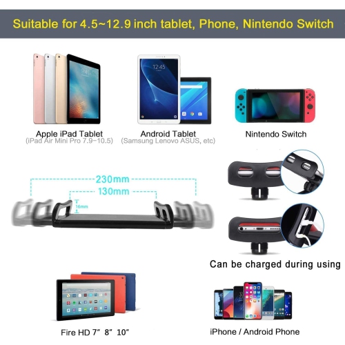 S Tablet Stand for Bed,360 Degree Rotating Bed Tablet Mount Holder Stand with Aluminum Arm for iPad,iPhoneXS,N-Switch, Amazon Kindle Fire,or Other