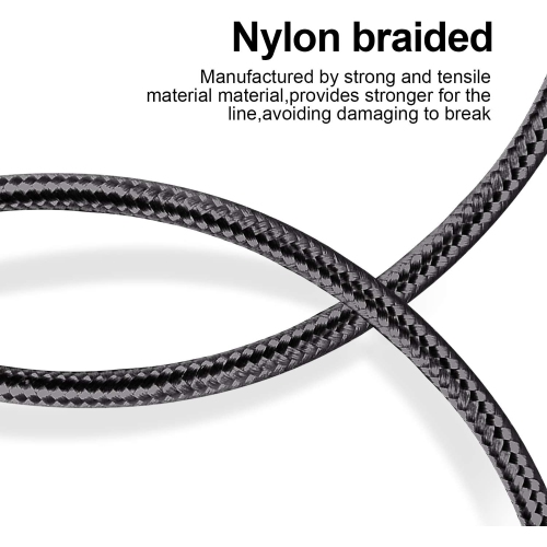 iPhone Charger Cable, C 5 Pack[3/3/6/6/10FT] MFi Certified USB Lightning Cable Nylon Braided Charging Cord Compatible for iPhone