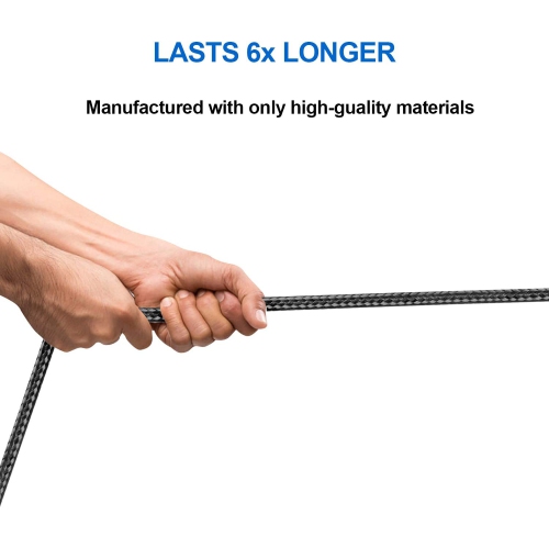 iPhone Charger Cable, C 5 Pack[3/3/6/6/10FT] MFi Certified USB Lightning Cable Nylon Braided Charging Cord Compatible for iPhone