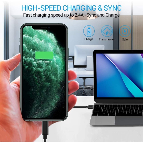 i iPhone iPad Charger, 3 Pack 6ft iPhone iPad Charger Cable Cord, Mfi Certified Lightning Cable, Compatible with iPhone 14 13 12 11 Xs Max XR X 8 7