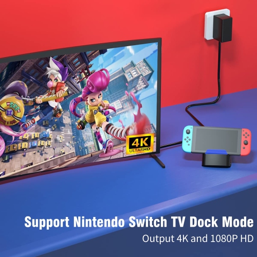 Switch TV Dock for Nintendo Switch Docking Station, Replacement Switch Dock Set for Switch TV Dock Mode, Output 1080P HDMI A
