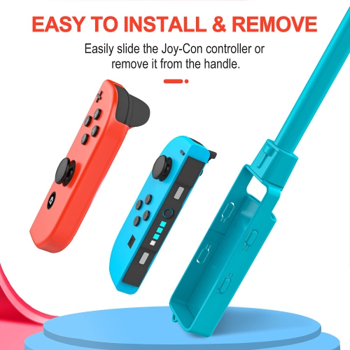 TiMOVO Golf Clubs Compatible with Nintendo Switch Mario Golf: Super Rush Game/Switch Sports, 2 Pack Golf Handle with Hand St