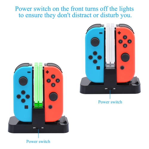 FastSnail Controller Charger for Nintendo Switch, Pro Controller and Joy-con Charging Dock for Nintendo Switch with Charging
