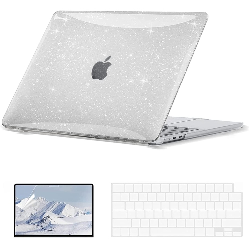 DOLAER  E Compatible \w New Macbook Air 13.6 Inch Case 2022 A2681 M2 Chip \w Retina Display, Sparkly Plastic Hard Shell Case + Tpu Keyboard Skin Cover