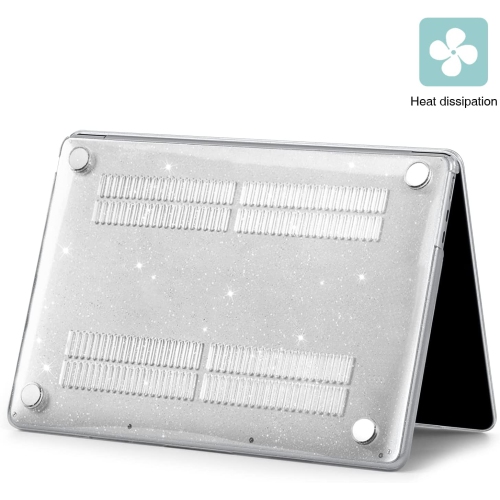 E Compatible with New MacBook Air 13.6 inch Case 2022 A2681 M2 Chip with Retina Display,Sparkly Plastic Hard Shell Case + TPU Keyboard Skin Cover +