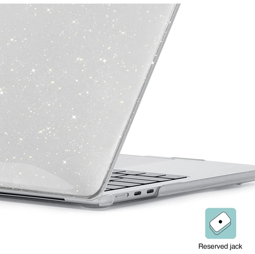 E Compatible with New MacBook Air 13.6 inch Case 2022 A2681 M2 Chip with Retina Display,Sparkly Plastic Hard Shell Case + TPU Keyboard Skin Cover +
