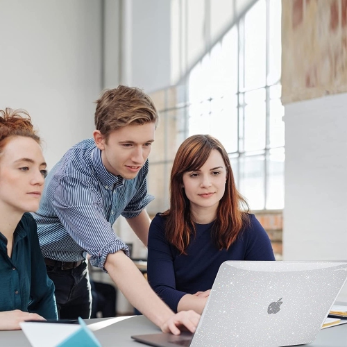 E Compatible with New MacBook Air 13.6 inch Case 2022 A2681 M2 Chip with Retina Display,Sparkly Plastic Hard Shell Case + TPU Keyboard Skin Cover +