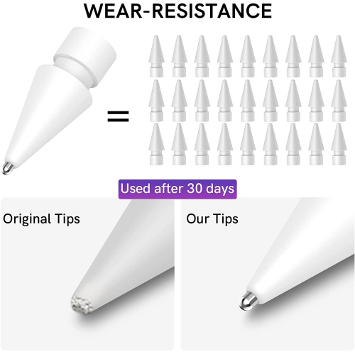 Apple Pencil 第2世代 & Apple Pencil Tips MoKo 6 Pack Apple Pencil USB-C Tips, Replacement Tips for