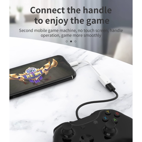 iPhone OTG Adapter Lightning Male to USB Female Dongle Cable Compatible with 13 11 12 Pro Max Mini Xr X Xs 8 7 Se Plus for Apple Ipad Air Camera Card