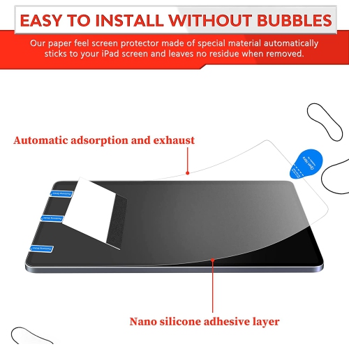 [2 Pack]Z Paper Screen Protector for iPad 9th 8th 7th Generation 10.2 Inch 2021/2020/2019 Release,Screen Protector iPad 9th 8th 7th Compatible with