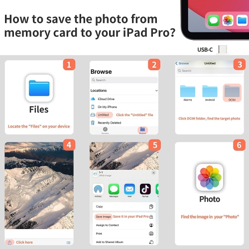 USB C to SD/MicroSD Card Reader,Dual Slot USB Type C[Thunderbolt 3] OTG SD/TF Memory Card Adapter for MacBook Pro,MacBook,MacBook Air/iPad Pro