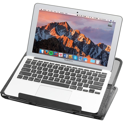 S – Support pour ordinateur portatif pour support de bureau ajustable pour livre/tablette, noir