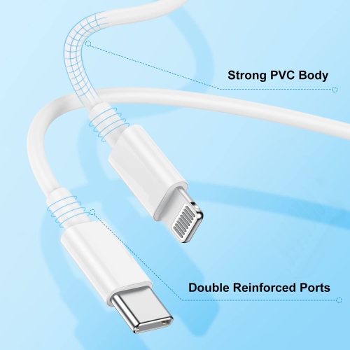 USB C to Lightning Cable 6FT, 2Pack iPhone Charger Cable 6ft for Apple USB C Charger Fast Charge Compatible with iPhone 13/13 Pro/13 Mini, iPhone