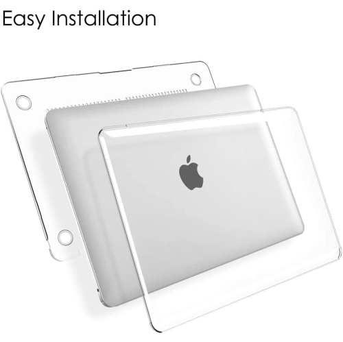 F Case for MacBook Air 13 Inch A1932 - Protective Snap On Hard Shell Cover for New MacBook Air 13 Retina Display with Touch ID, Crystal Clear