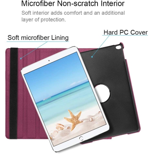 iPad Pro 12.9 4th 5th 6th Generation Case - Slim Magnetic Smart Case for iPad Pro 12.9 4th, 5th (2021), 6th (2022) 360 Degree Rotating Stand