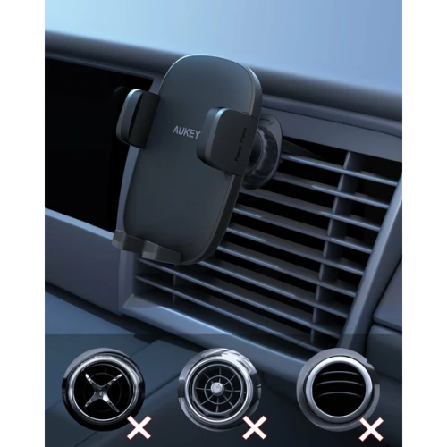 Pince de bouche d’air mise à niveau pour support de téléphone d’auto d’AUKEY pour grille d’aération HD C58 d’Air vent pour iPhone 13/14, téléphone de