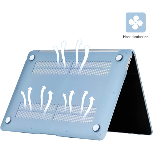 E Compatible with New MacBook Air 13.6 inch Case 2022 A2681 M2 Chip with Retina Display,Blue Plastic Hard Shell Case + Silicone Keyboard Skin Cover +