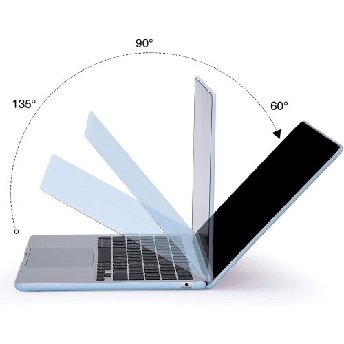 E Compatible with New MacBook Air 13.6 inch Case 2022 A2681 M2 Chip with Retina Display,Blue Plastic Hard Shell Case + Silicone Keyboard Skin Cover +