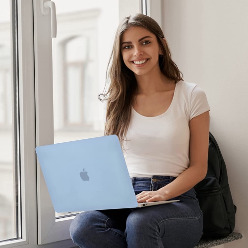 E Compatible with New MacBook Air 13.6 inch Case 2022 A2681 M2 Chip with Retina Display,Blue Plastic Hard Shell Case + Silicone Keyboard Skin Cover +