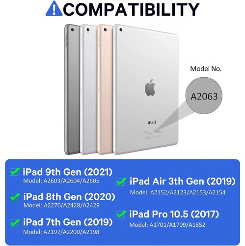 DOLAER Wireless Detachable Keyboard Case with Smart Trackpad & Pencil Holder for iPad 7th/8th/9th Generation 10.2 inch