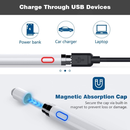 T Stylus Pen for iPad, Apple Pencil for iPad 10/9/8/7/6th Generation,2022 iPad Pro 12.9/11,iPad Air 5/4/3,Mini 6/5 Precise Writing/Drawing, Palm