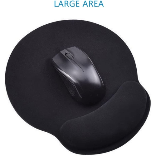 T Mouse Pad with Wrist Support, Ergonomic Memory Foam Gaming Mouse Pad, Non-Slip Rubber Base Mousepad Wrist Rest Mat for Office, Computer, Laptop,