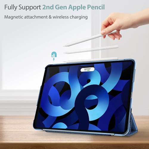 P iPad Air 5th Gen 2022 /Air 4 Generation10.9 Inch 2020 Case, Slim Stand Hard Back Shell Protective Smart Cover Cases for iPad Air 5 /iPad Air 10.9