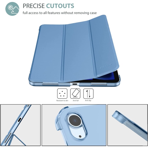 P iPad Air 5th Gen 2022 /Air 4 Generation10.9 Inch 2020 Case, Slim Stand Hard Back Shell Protective Smart Cover Cases for iPad Air 5 /iPad Air 10.9