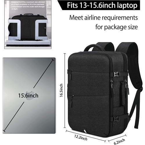 Travel Backpack for Men Women Laptop Backpack 15.6 Inch Flight Approved Carry on Backpack Overnight Business College School Weekender Luggage
