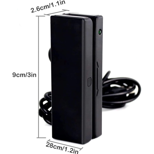USB Magnetic Stripe Card Reader 3-Track POS Credit Card Reader Swiper MagStripe Swipe Card Reader