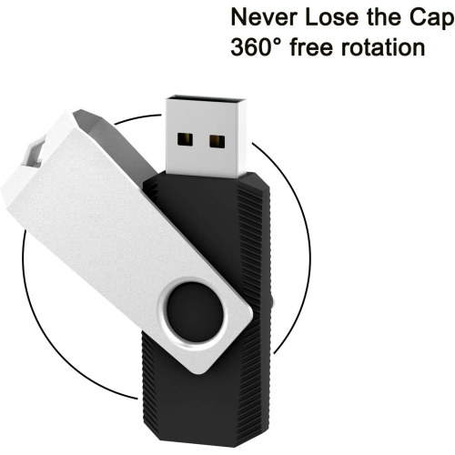 USB Flash Drive 8GB 10 Pack, K Premium USB2.0 Classic Swivel USB 8GB Flash Drive Pen Drive Memory Stick Thumb Drive Bulk Jump Drive Pack 10Pcs