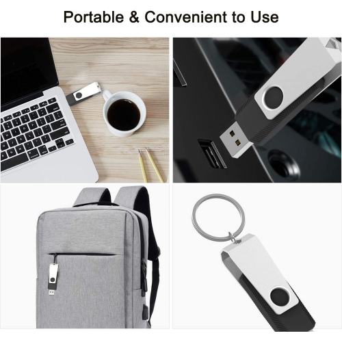 USB Flash Drive 8GB 10 Pack, K Premium USB2.0 Classic Swivel USB 8GB Flash Drive Pen Drive Memory Stick Thumb Drive Bulk Jump Drive Pack 10Pcs