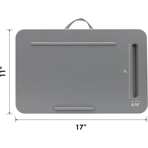 L Sidekick Lap Desk with Device Ledge and Phone Holder - Gray - Fits up to 15.6 Inch Laptops - Style No. 44215