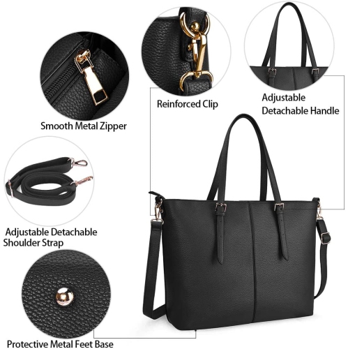 Sac à portable pour femmes fourre-tout 15,6 po étanche léger ordinateur portable fourre-tout femmes mallette de travail de bureau grand sac à main de