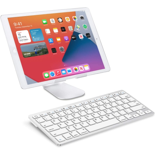 O Ultra-Slim Wireless Bluetooth Keyboard for iPad Pro 11/12.9, iPad Air 4 10.5, iPad 9th 2021/ 8th 2020 /7th Generation 10.2 inch, iPad 9.7, iPad