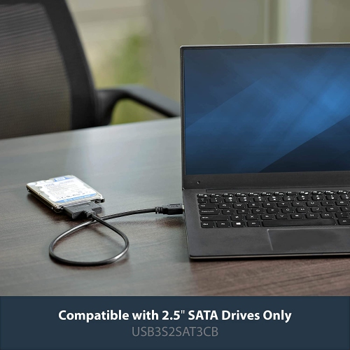 SATA to USB Cable - USB 3.0 to 2.5 SATA III Hard Drive Adapter - External Converter for SSD/HDD Data Transfer