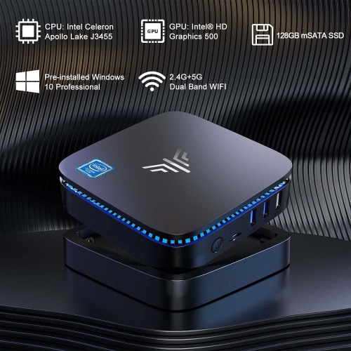 K Mini PC with Windows 11 Pro, Intel Celeron N5105(up to 2.9GHz