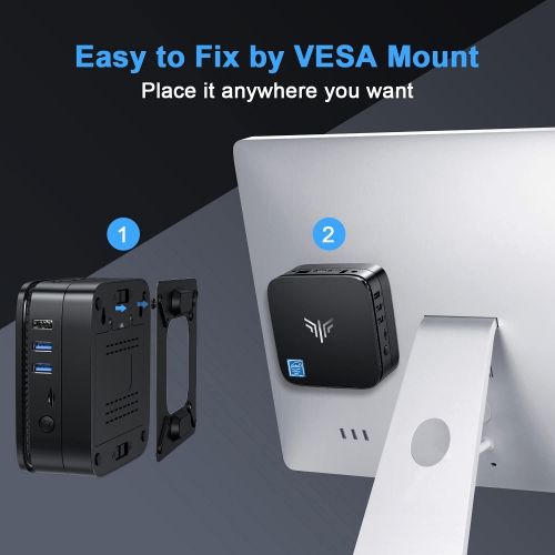 K Mini PC with Windows 11 Pro, Intel Celeron N5105(up to 2.9GHz) Mini Desktop Computers, 8GB RAM/256GB M.2 SSD Micro Computer Support 4K UHD,