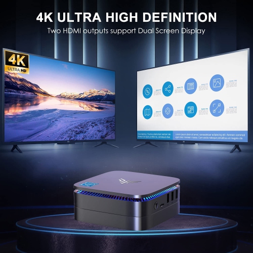 K Mini PC with Windows 11 Pro, Intel Celeron N5105(up to 2.9GHz) Mini Desktop Computers, 8GB RAM/256GB M.2 SSD Micro Computer Support 4K UHD,