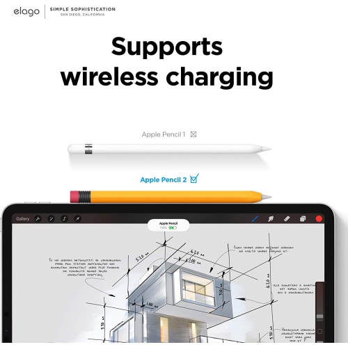 e Classic Pencil Case Compatible with Apple Pencil 2nd Generation Cover Sleeve, Classic Design, Compatible with Magnetic Charging and Double Tap