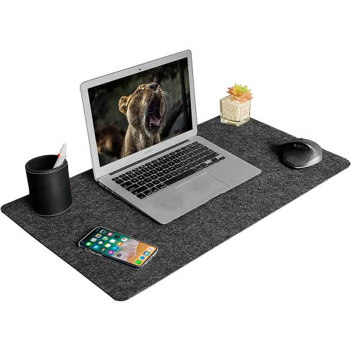 Tapis de bureau en feutre pour ordinateur, grand tapis de bureau, 40 x 16 po, tapis de souris pleine grandeur, tapis de clavier, 100 x 40 cm, tapis