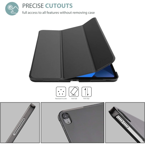 P iPad Air 2022 5e gén. /Air 4 Generation10.9 po 2020, étui mince rigide à dos rigide, étuis protecteurs intelligents pour iPad Air 5/iPad Air 10.9