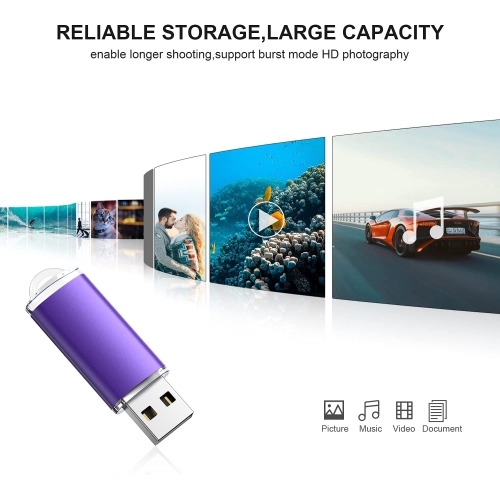 K 16GB USB Stick Flash Drive 5 Pack Memory Stick 2.0 Swivel Design Thumb Drive Jump Drive Pen Drive Bulk USB Key