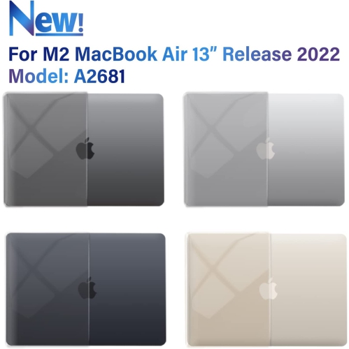 Compatible with M2 2022 MacBook Air 13 inch case, Model A2681, Hard Shell Case&Keyboard Cover&Screen Film for New M2 Mac Air 13.6 in with Touch ID,