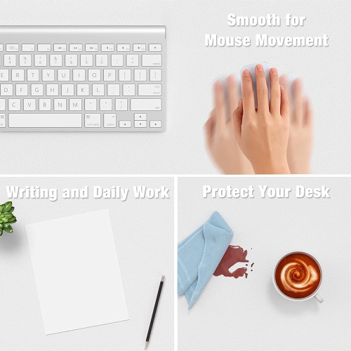 H Desk Pad, 30 x 14 PU Leather Desk Mat, XL Extended Mouse Pad, Waterproof Desk Blotter Protector, Ultra Thin Large Laptop Keyboard Mat, Non-Slip